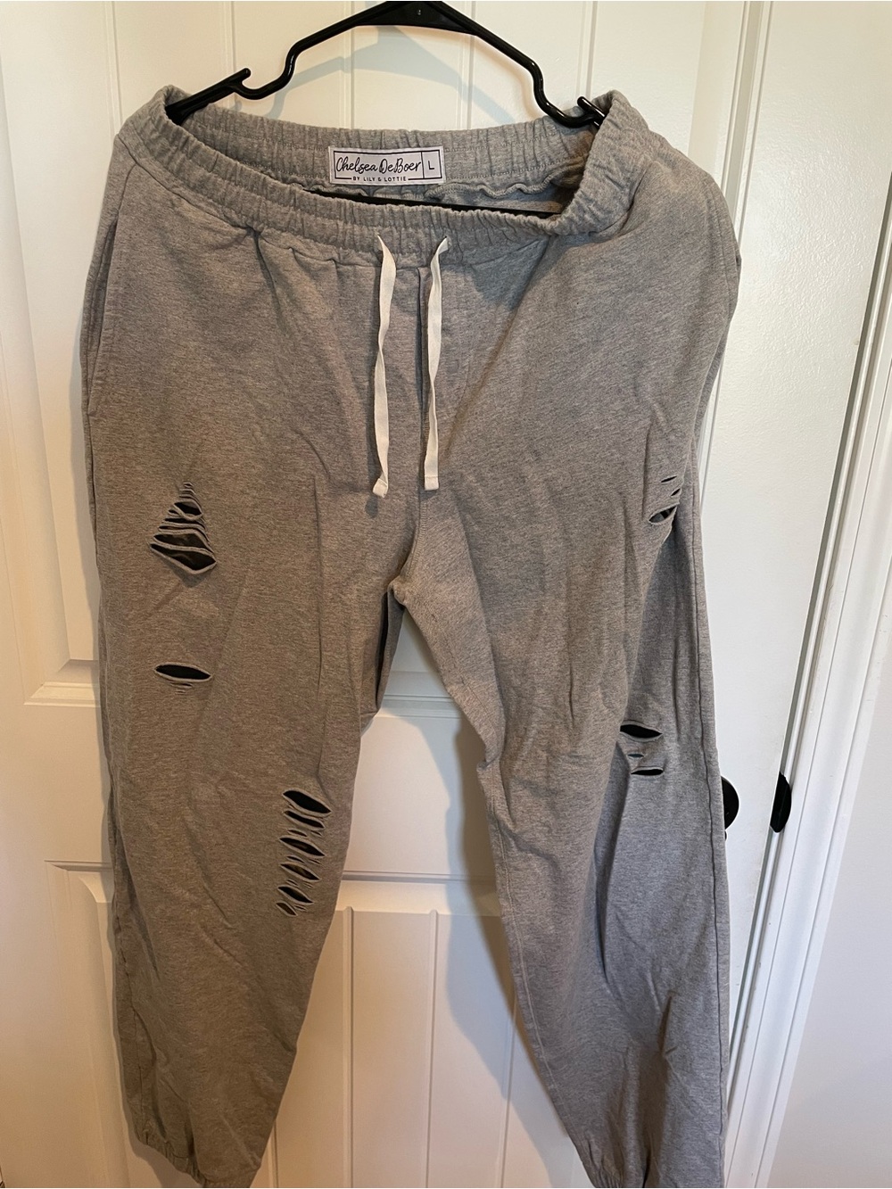 Chelsea DeBoer Distressed Gray Women’s Sweatpants